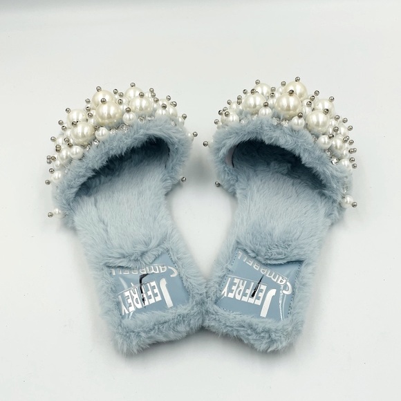 Jeffrey Campbell Facile Faux Fur Slide Sandal - Picture 5 of 9